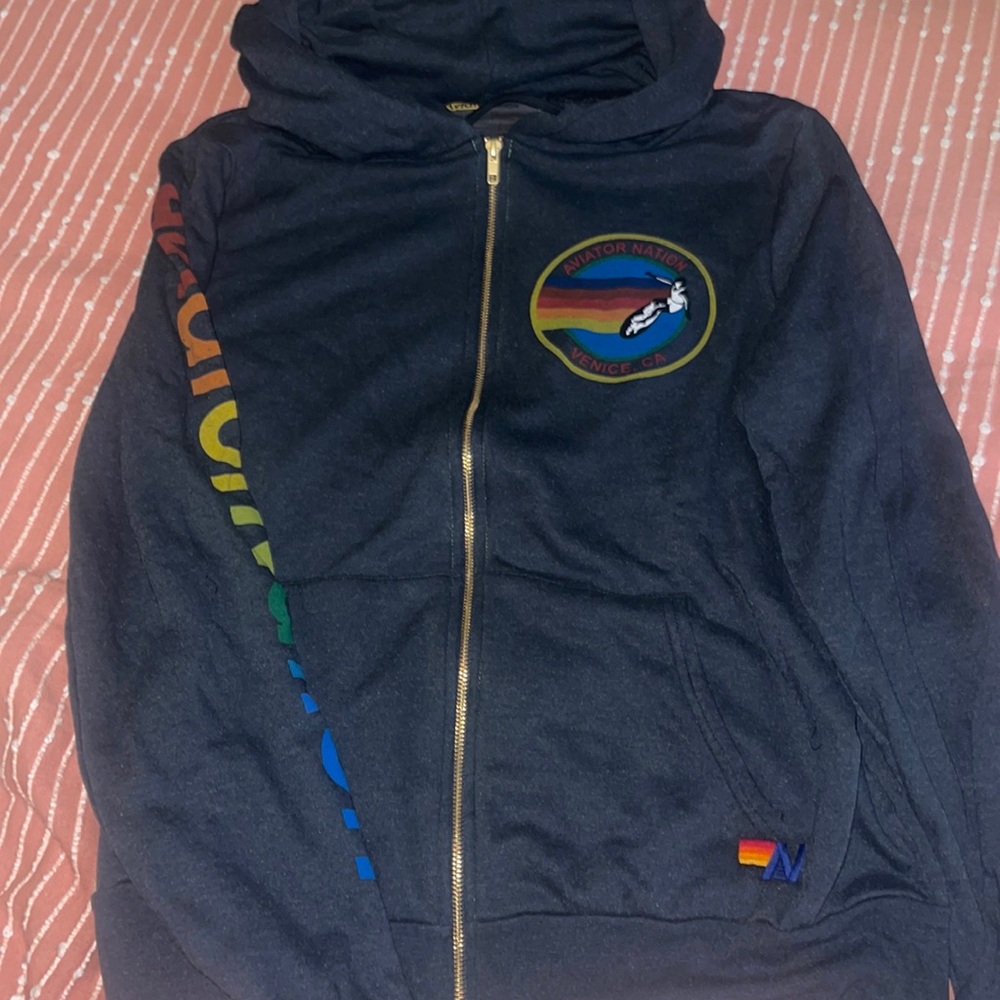 (NWT never worn) Aviator Nation Zip Up Hoodie size XL